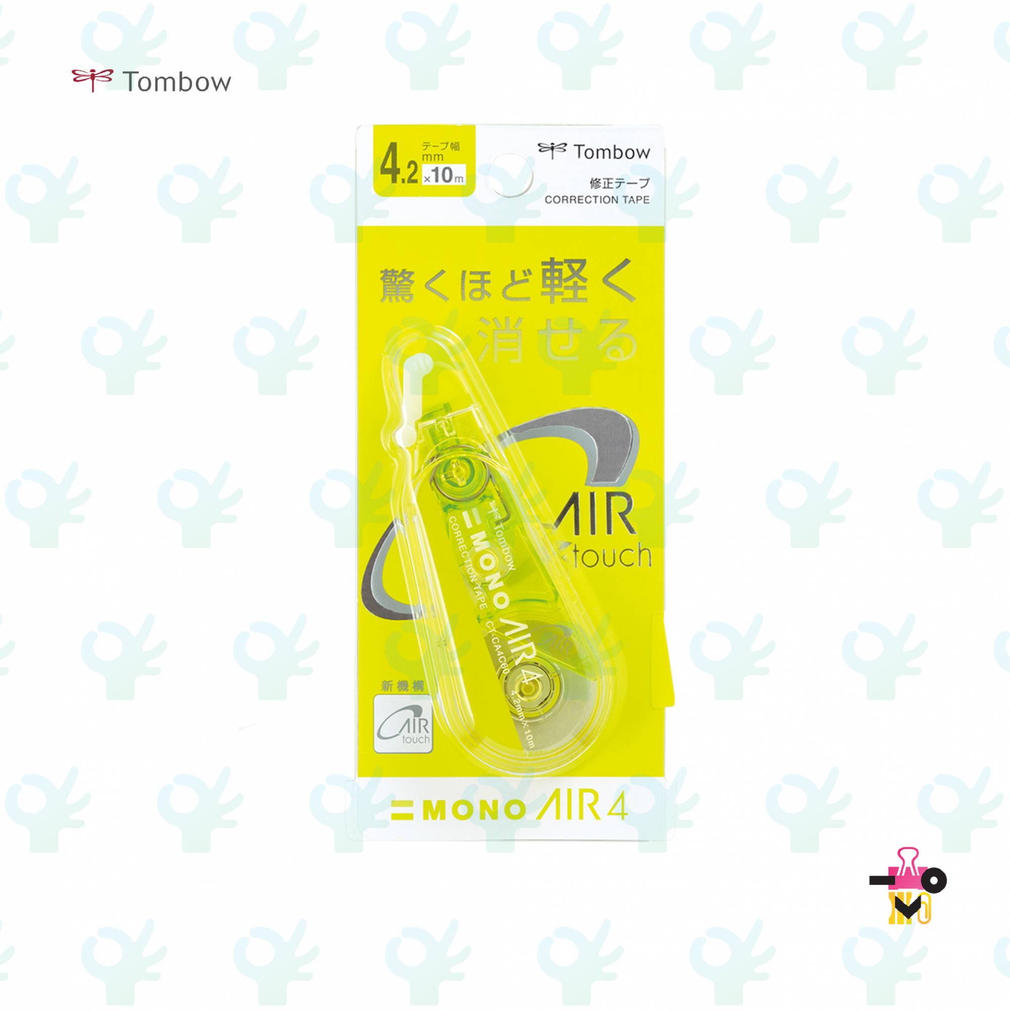 Ofiskita Tombow Mono Air Correction Tape 4.2mm/5mm (Lime/blue) Ctca 3pcs Set